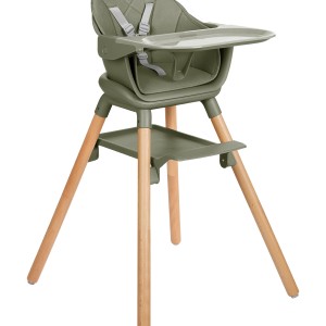Καρεκλάκι Φαγητού Ξύλινο 6 Σε 1 Woody Army Green Kikka Boo