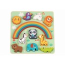 Ξυλίνο Παζλ 2 Σε 1 Balance Puzzle Animals HP095 Hi Pando