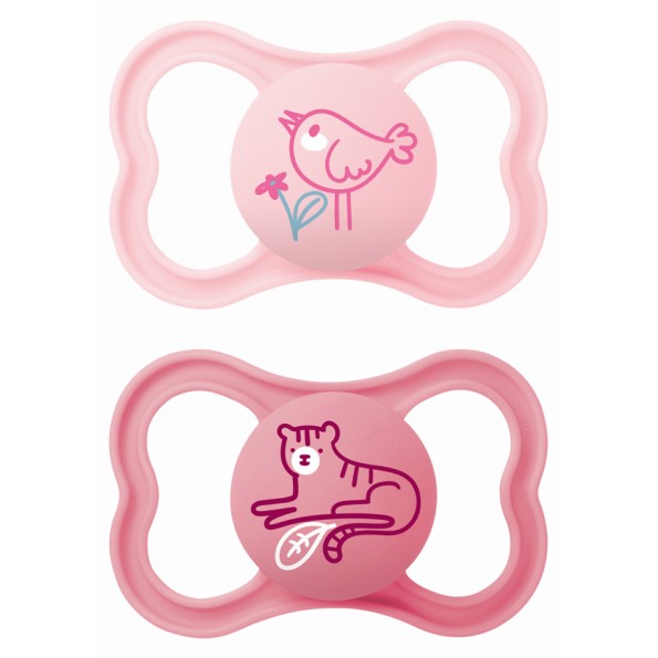 Πιπίλα Air Σιλικόνης 16+ μηνών - Girl – Ροζ - MAM