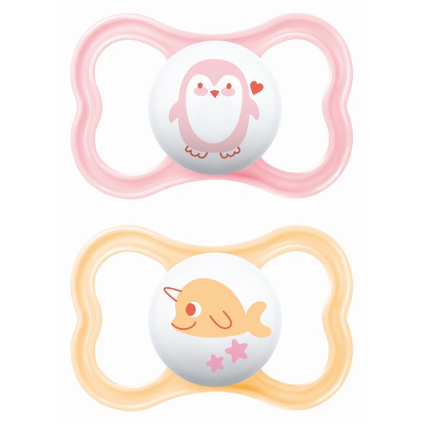 Πιπίλα Air Σιλικόνης 6-16 μηνών - Girl – Ροζ - MAM