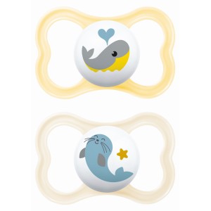 Πιπίλα Air Σιλικόνης 6-16 μηνών - Unisex – Κίτρινο - MAM