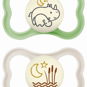 Πιπίλα Air Night Σιλικόνης 16+ μηνών - Unisex – Πράσινο - MAM