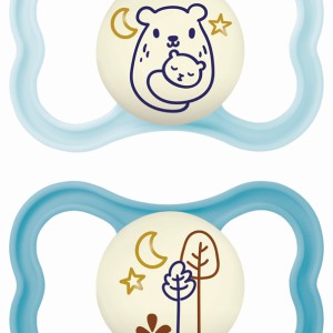 Πιπίλα Air Night Σιλικόνης 6-16 μηνών - Boy – Γαλάζιο - MAM