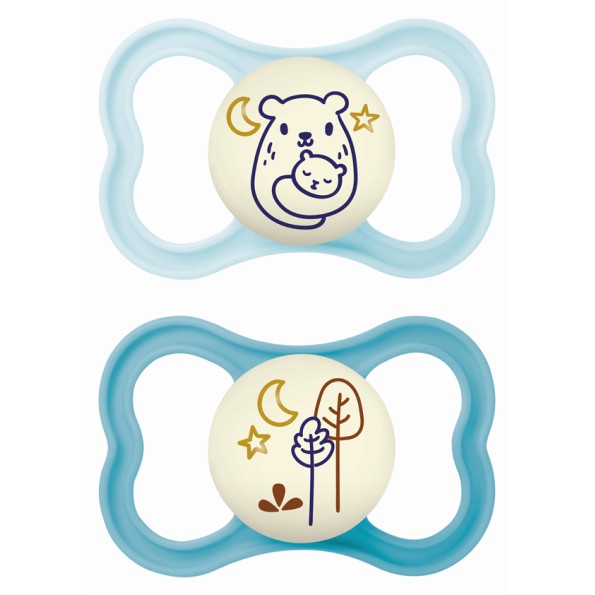 Πιπίλα Air Night Σιλικόνης 6-16 μηνών - Boy – Γαλάζιο - MAM