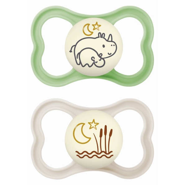 Πιπίλα Air Night Σιλικόνης 6-16 μηνών - Unisex – Πράσινο - MAM