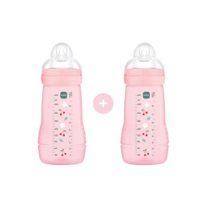 Σετ 2 Μπιμπερό Easy Active™ Baby Bottle 270ml - Girl – Ροζ - MAM