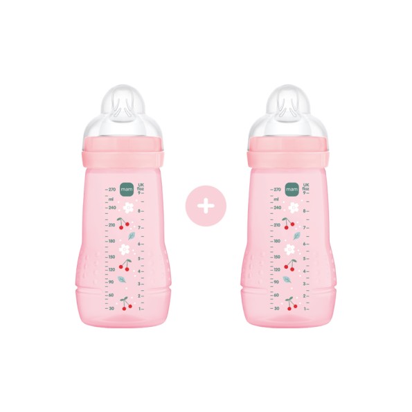 Σετ 2 Μπιμπερό Easy Active™ Baby Bottle 270ml - Girl – Ροζ - MAM