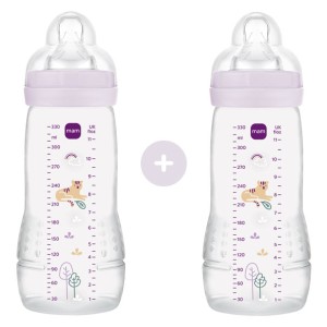Σετ 2 Μπιμπερό Easy Active™ Baby Bottle 330ml - Girl – Μωβ - MAM