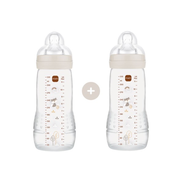 Σετ 2 Μπιμπερό Easy Active™ Baby Bottle 330ml - Unisex – Κρεμ - MAM