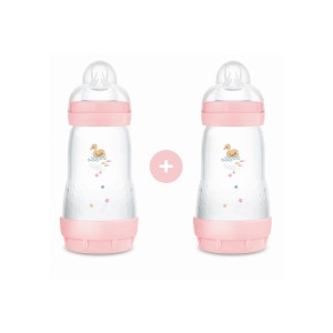 Σετ 2 Μπιμπερό Easy Start™ Anti-Colic 260ml - Girl – Ροζ - MAM