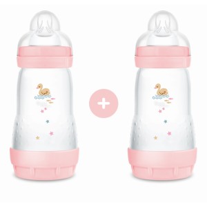 Σετ 2 Μπιμπερό Easy Start™ Anti-Colic 260ml - Girl – Ροζ - MAM
