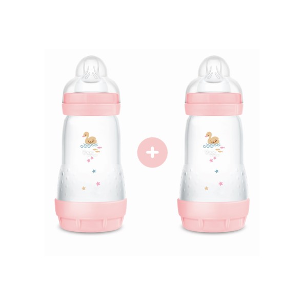 Σετ 2 Μπιμπερό Easy Start™ Anti-Colic 260ml - Girl – Ροζ - MAM