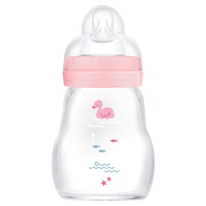 Μπιμπερό Γυάλινο Feel Good 170ml - Girl – Ροζ - MAM