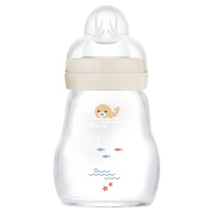 Μπιμπερό Γυάλινο Feel Good 170ml - Unisex – Κρεμ - MAM