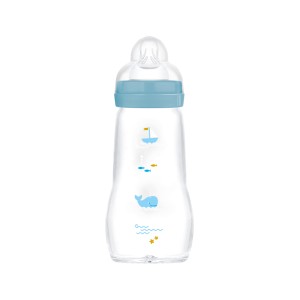 Μπιμπερό Γυάλινο Feel Good 260ml - Boy - Μπλε - MAM