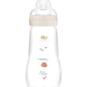 Μπιμπερό Γυάλινο Feel Good 260ml - Unisex – Κρεμ - MAM