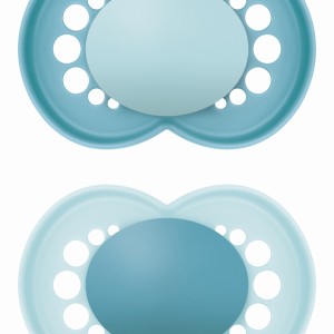 Πιπίλα Original Unprinted Σιλικόνης 16+ μηνών - Boy - Μπλε - MAM