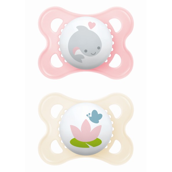 Πιπίλα Original Καουτσούκ 2-6 μηνών - Girl – Ροζ - MAM