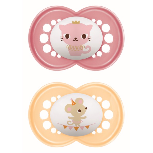 Πιπίλα Original Καουτσούκ 16+ μηνών - Girl – Ροζ - MAM