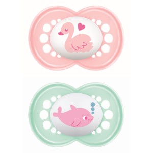 Πιπίλα Original Καουτσούκ 6-16 μηνών - Girl – Ροζ - MAM