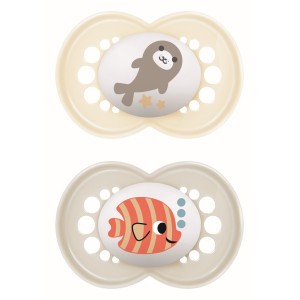 Πιπίλα Original Καουτσούκ 6-16 μηνών - Unisex – Κρεμ - MAM