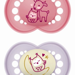 Σετ Πιπίλες Day & Night 16+ μηνών - Girl – Ροζ - MAM Σετ Πιπίλες Day & Night 16+ μηνών - Girl – Ροζ - MAM