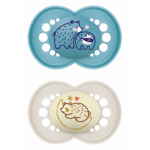 Σετ Πιπίλες Day & Night 6-16 μηνών - Boy - Μπλε - MAM