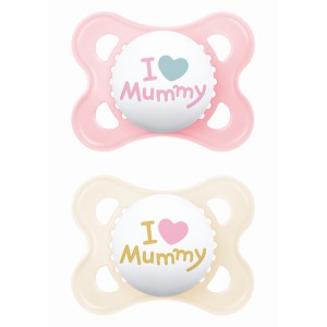 Πιπίλα Ι Love Mummy & Daddy Σιλικόνης 2-6 μηνών - Girl – Ροζ - MAM