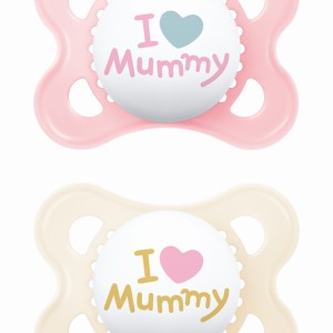 Πιπίλα Ι Love Mummy & Daddy Σιλικόνης 2-6 μηνών - Girl – Ροζ - MAM