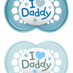 Πιπίλα Ι Love Mummy & Daddy Σιλικόνης 6-16 μηνών - Boy - Μπλε - MAM