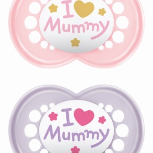 Πιπίλα Ι Love Mummy & Daddy Σιλικόνης 6-16 μηνών - Girl – Ροζ - MAM