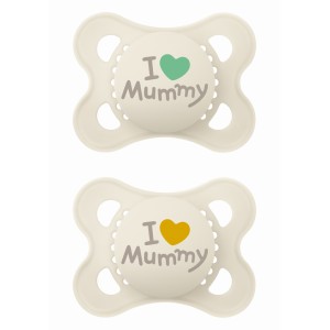 Πιπίλα Ι Love Mummy & Daddy Σιλικόνης 2-6 μηνών - Unisex – Κρεμ - MAM