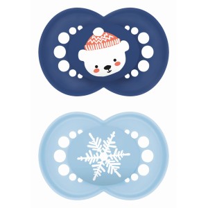 Πιπίλα Original Σιλικόνης 6-16 μηνών – Winter Limited Edition - Boy - Μπλε - MAM Πιπίλα Original Σιλικόνης 6-16 μηνών – Winter Limited Edition - Boy - Μπλε - MAM