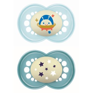 Πιπίλα Original Night Σιλικόνης 16+ μηνών - Boy – Γαλάζιο - MAM