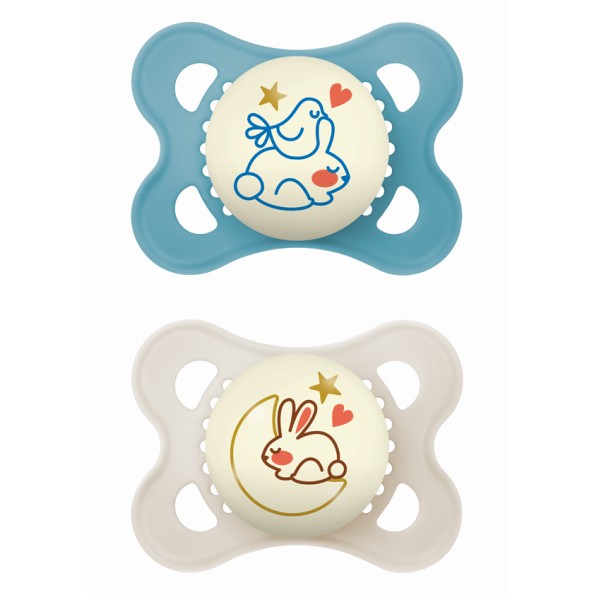 Πιπίλα Original Night Σιλικόνης 2-6 μηνών - Boy - Μπλε - MAM