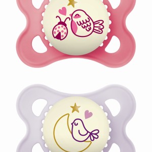 Πιπίλα Original Night Σιλικόνης 2-6 μηνών - Girl – Ροζ - MAM