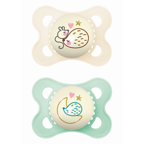 Πιπίλα Original Night Σιλικόνης 2-6 μηνών - Unisex – Κρεμ - MAM