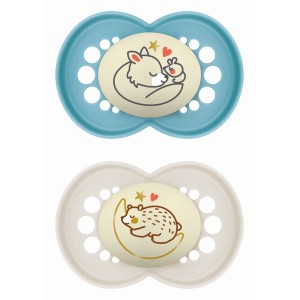 Πιπίλα Original Night Σιλικόνης 6-16 μηνών - Boy - Μπλε - MAM