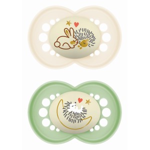 Πιπίλα Original Night Σιλικόνης 6-16 μηνών - Unisex – Πράσινο - MAM