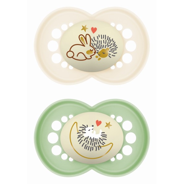 Πιπίλα Original Night Σιλικόνης 6-16 μηνών - Unisex – Πράσινο - MAM
