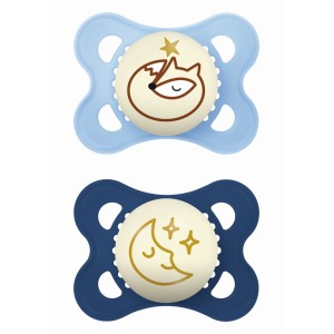 Πιπίλα Original Night Σιλικόνης 2-6 μηνών - Boy – Γαλάζιο - MAM