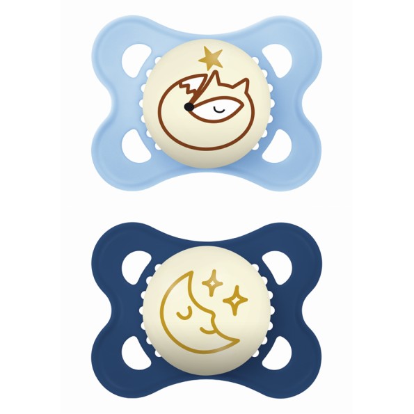 Πιπίλα Original Night Σιλικόνης 2-6 μηνών - Boy – Γαλάζιο - MAM