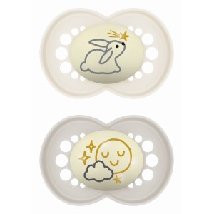 Πιπίλα Original Night Σιλικόνης 6-16 μηνών - Unisex – Κρεμ - MAM