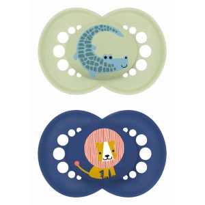 Πιπίλα Original Σιλικόνης 16+ μηνών - Boy - Πράσινο - MAM