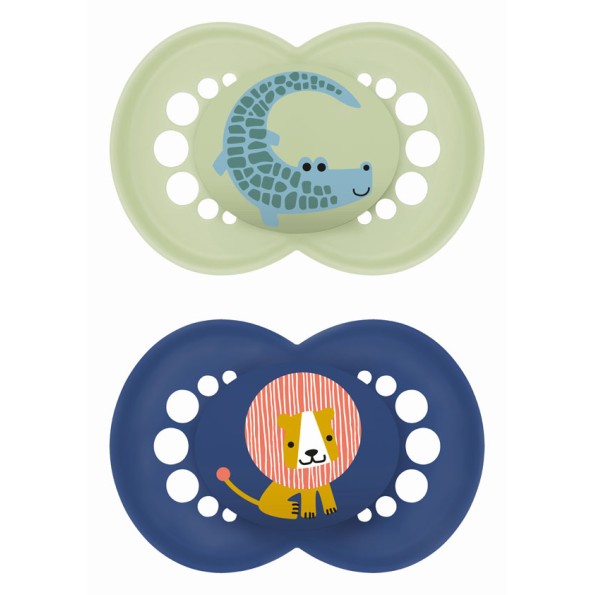 Πιπίλα Original Σιλικόνης 16+ μηνών - Boy - Πράσινο - MAM