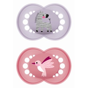 Πιπίλα Original Σιλικόνης 16+ μηνών - Girl – Μωβ - MAM