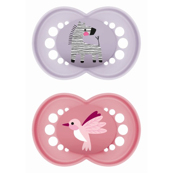 Πιπίλα Original Σιλικόνης 16+ μηνών - Girl – Μωβ - MAM