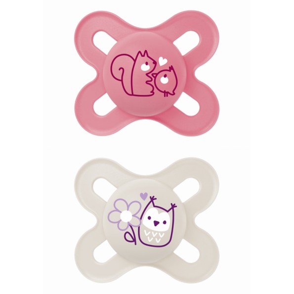 Πιπίλα Start Σιλικόνης 0-2 μηνών - Girl – Ροζ - MAM