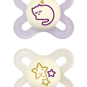 Πιπίλα Start Night Σιλικόνης 0-2 μηνών - Girl – Μωβ - MAM
