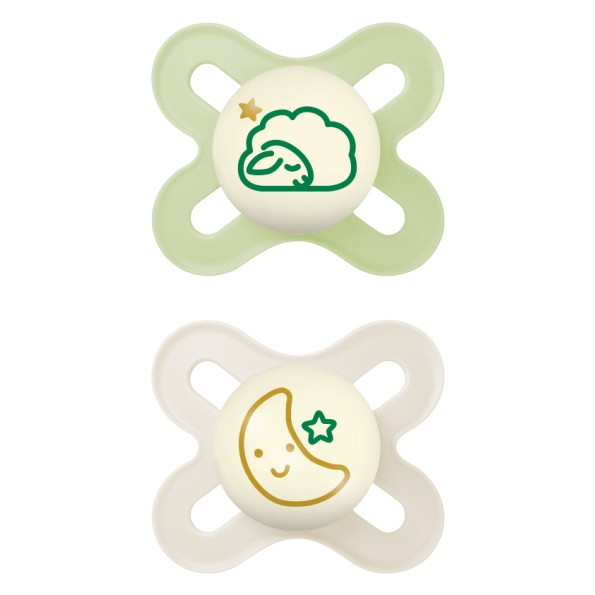 Πιπίλα Start Night Σιλικόνης 0-2 μηνών - Unisex – Πράσινο - MAM